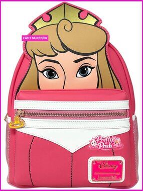 Loungefly Disney Sleeping Beauty Aurora Cosplay Double Strap Shoulder Bag Purse
